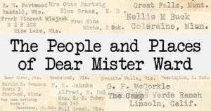 the people and places of dear mister ward