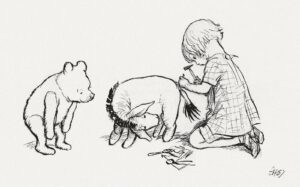 original drawing from winnie the pooh